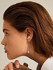 Pilgrim - JOLA recycled long chain earrings - pendant earrings - silver plated - 2