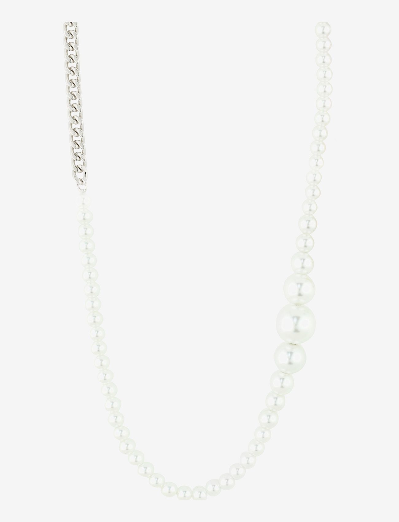 Pilgrim - RELANDO pearl necklace - pērļu kaklarotas - silver plated - 0