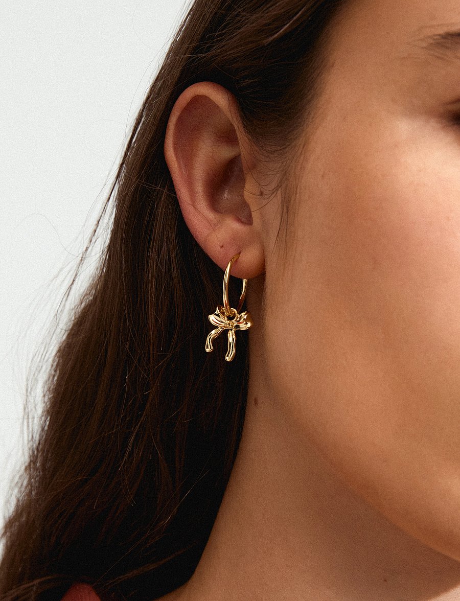 Pilgrim - CASSIAN hoop earrings gold-plated - rõngad - gold plated - 0
