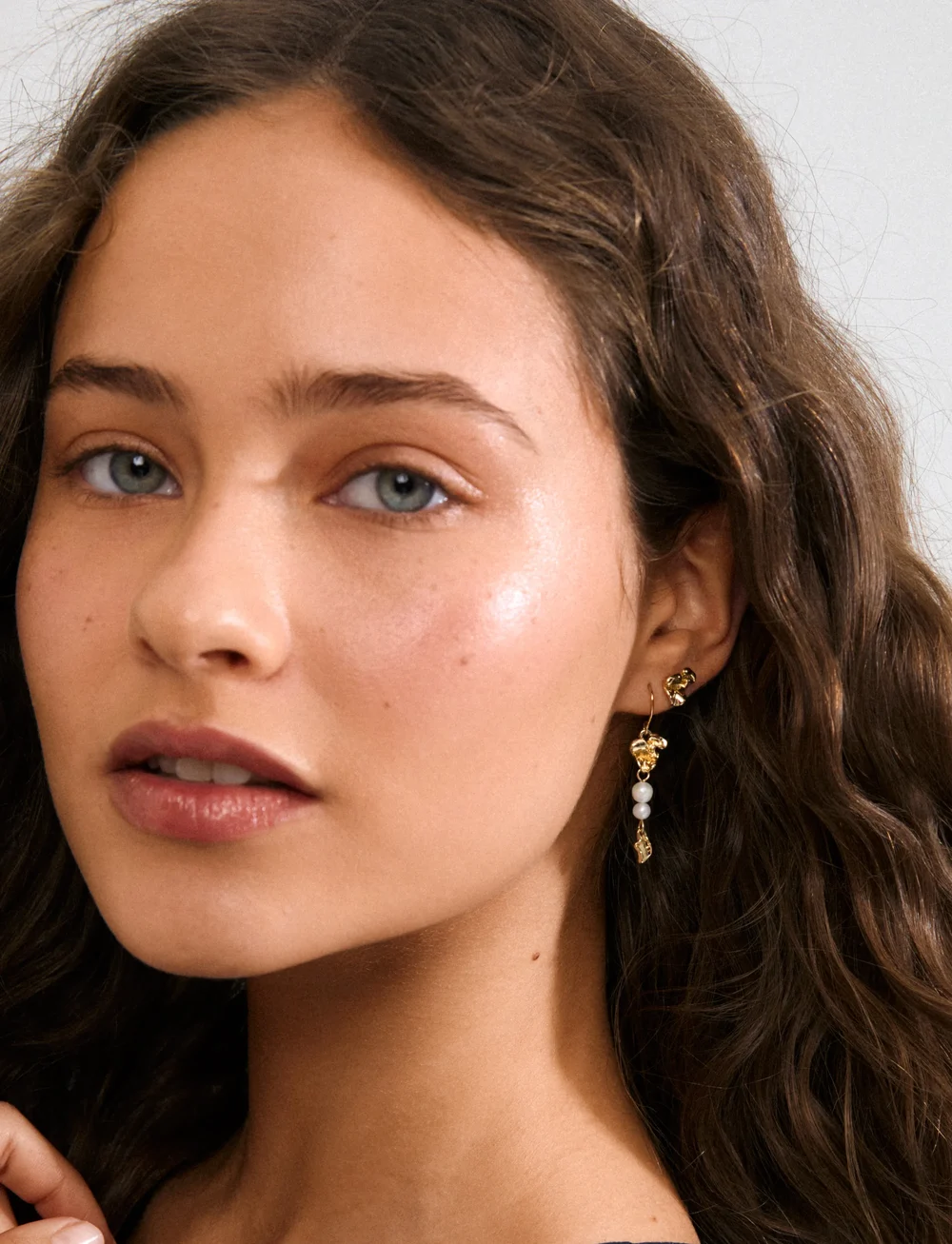 Pilgrim - LUIS earrings 2-in-1 set, gold-plated - pearl earrings - gold plated - 0