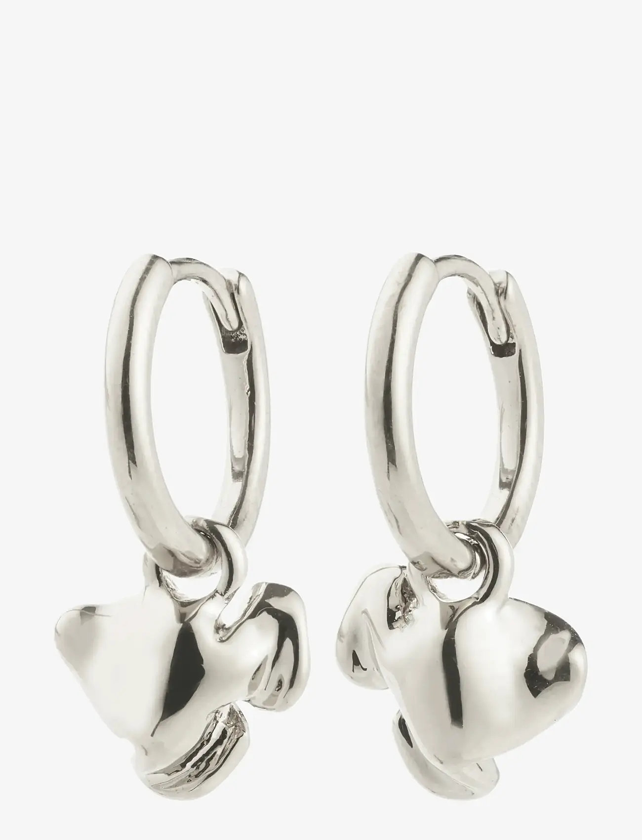 Pilgrim - LUIS earrings silver-plated - creoler & hoops - silver plated - 1