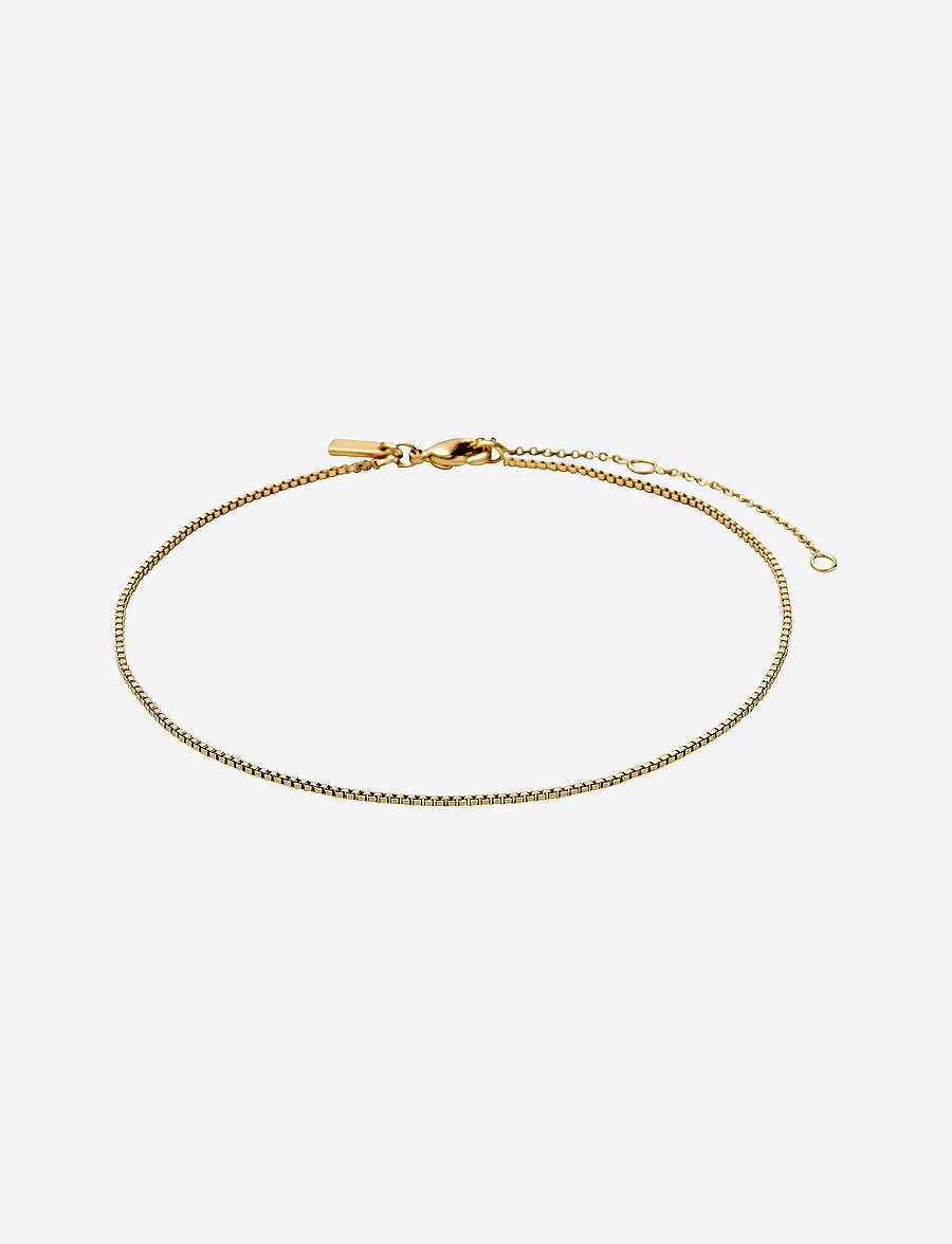 Pilgrim - PALLAS recycled anklet - kristības - gold plated - 1