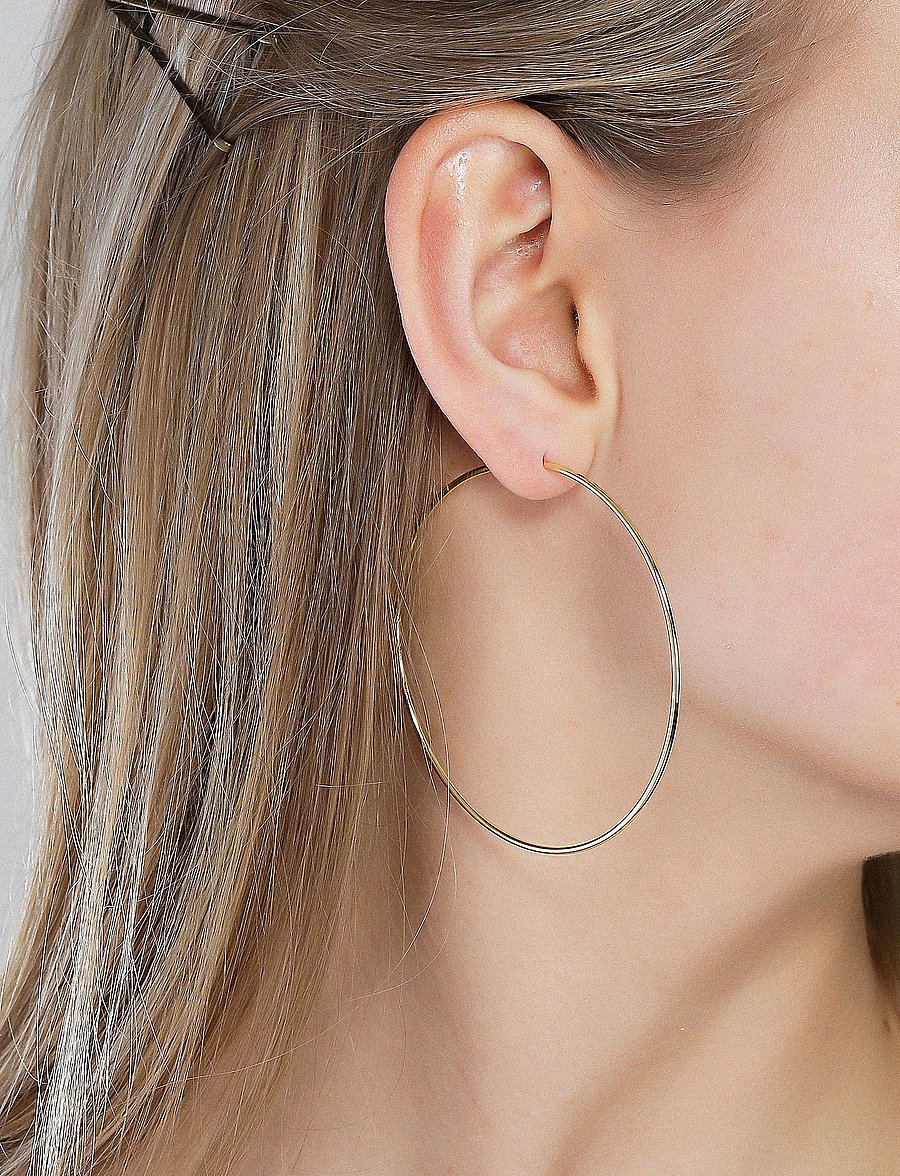Pilgrim - SANNE X-large hoop earrings - hoops - gold plated - 0
