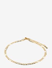 Pilgrim - DALE recycled open curb ankle chain - festtøj til outletpriser - gold plated - 0
