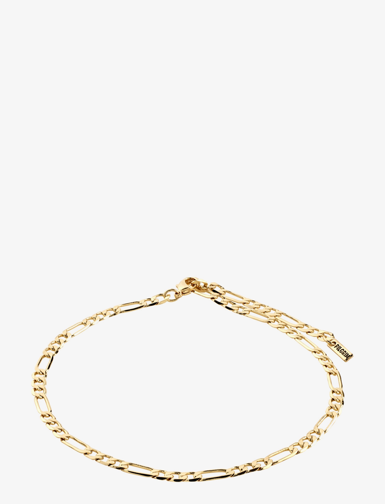 Pilgrim - DALE recycled open curb ankle chain - gold plated - 1