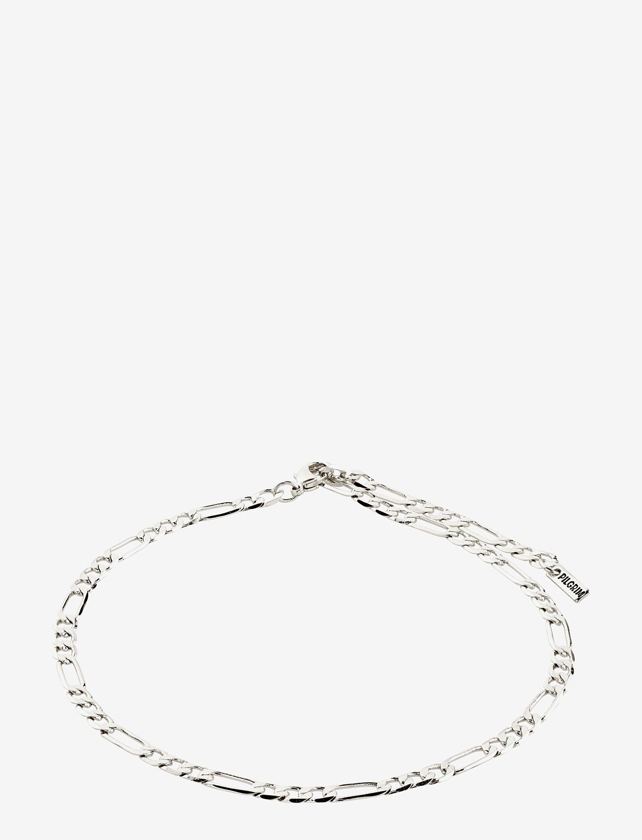 Pilgrim - DALE recycled open curb ankle chain - festkläder till outletpriser - silver plated - 0