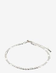 DALE recycled open curb ankle chain - SILVER PLATED