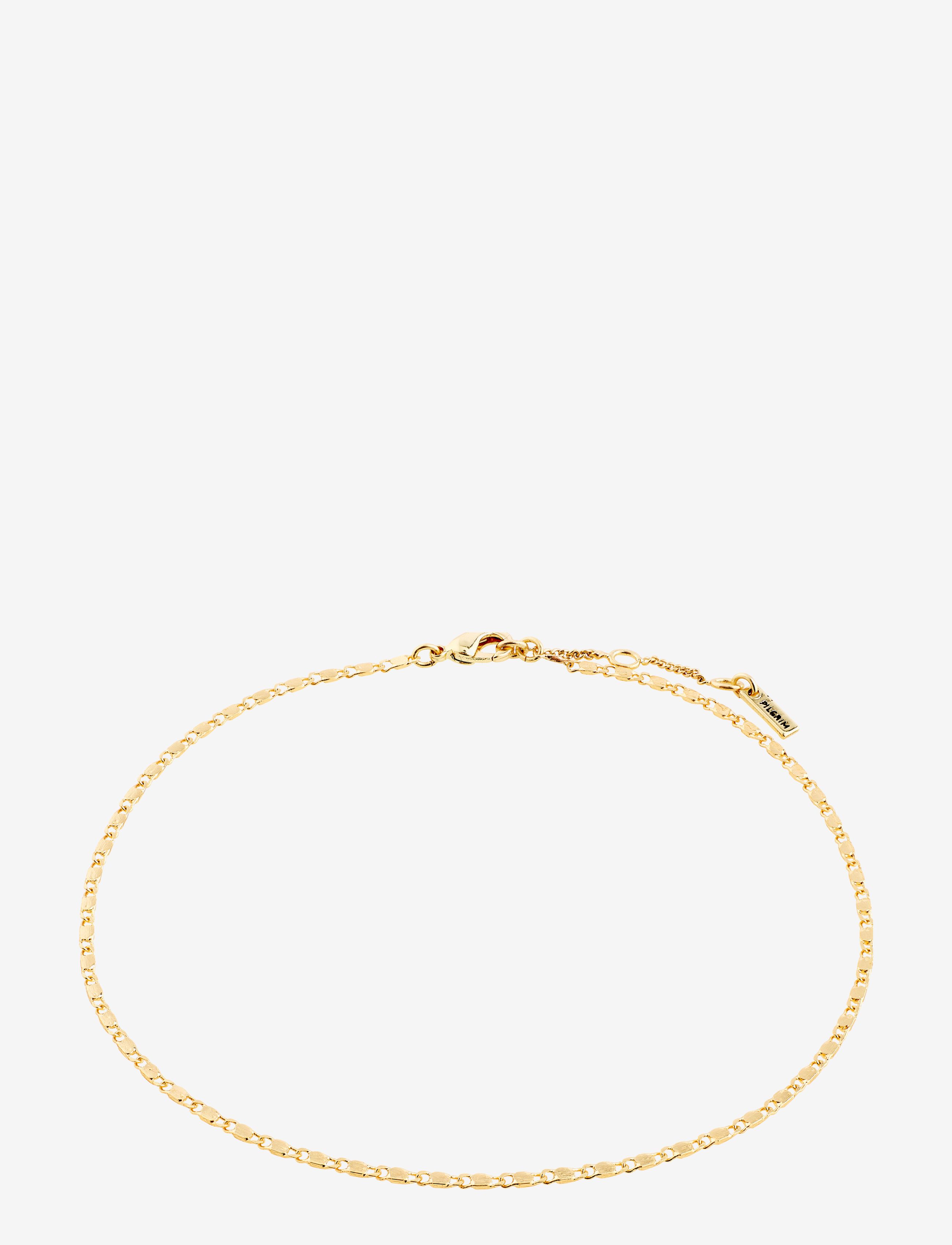 PILGRIM Parisa Recycled Flach Link Ankle Chain Gold - One Size - Damen