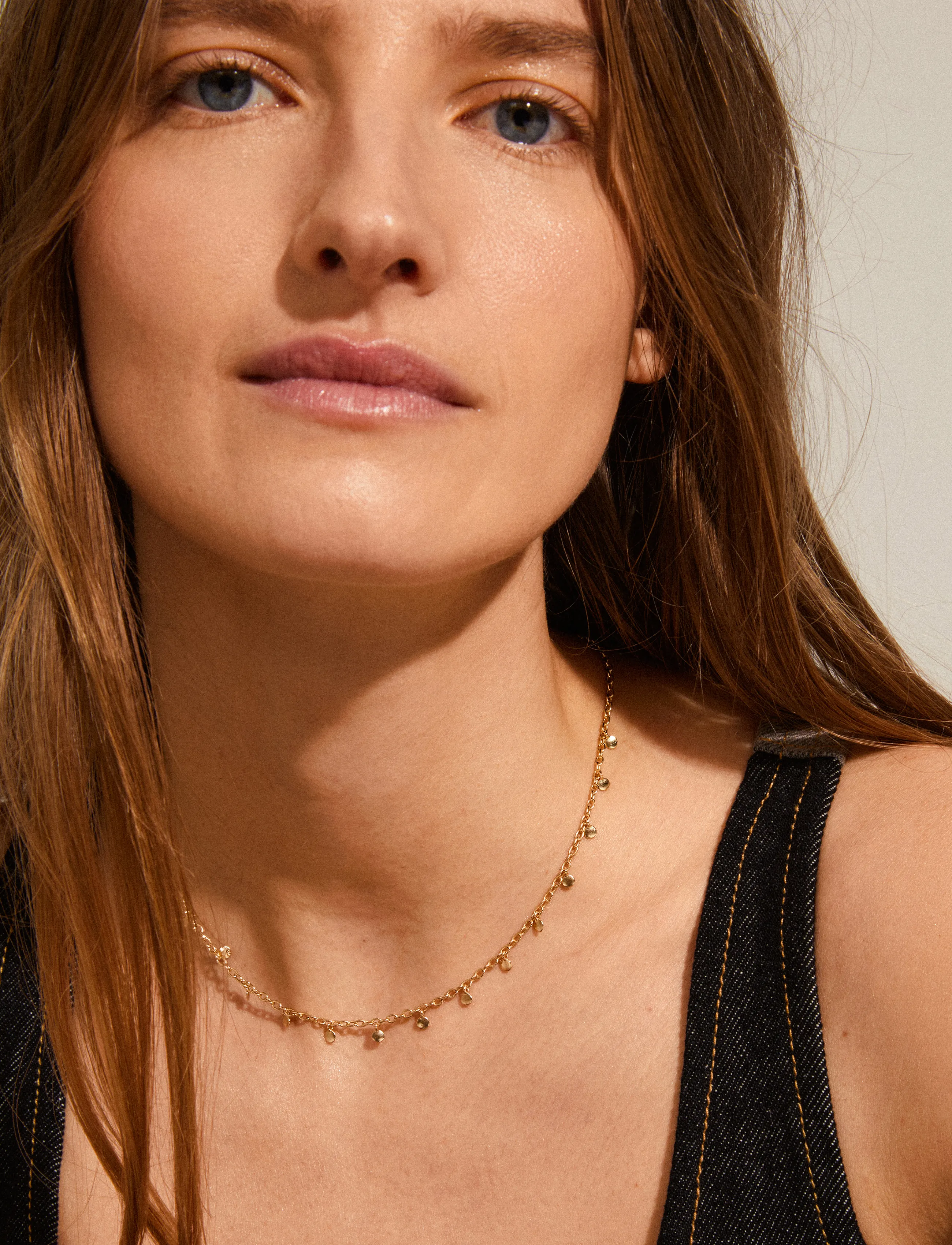Pilgrim - PARISA recycled flat link ankle chain - konfirmationstøj - gold plated - 2
