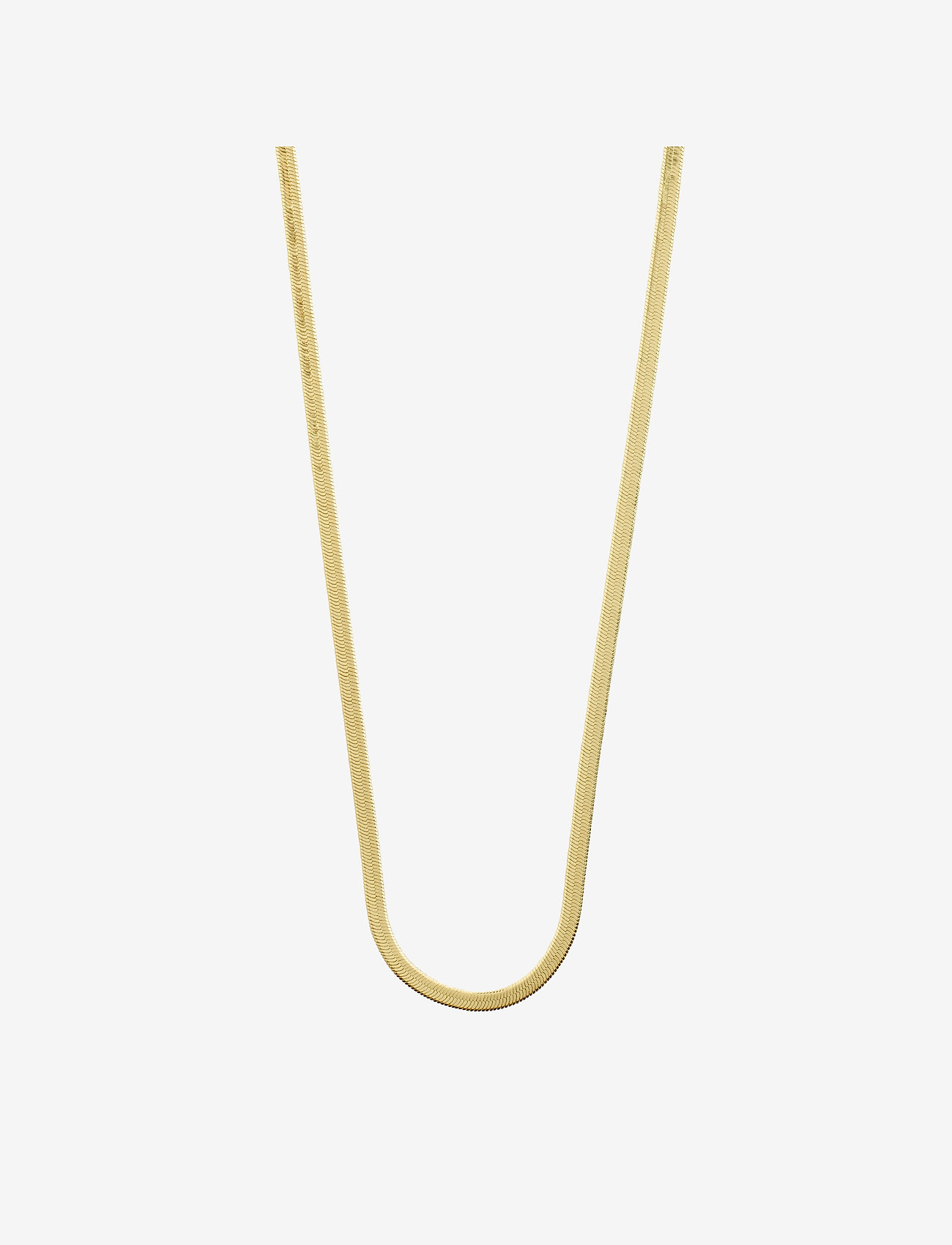 Pilgrim - JOANNA flat snake chain necklace gold-plated - halskedjor - gold plated - 0