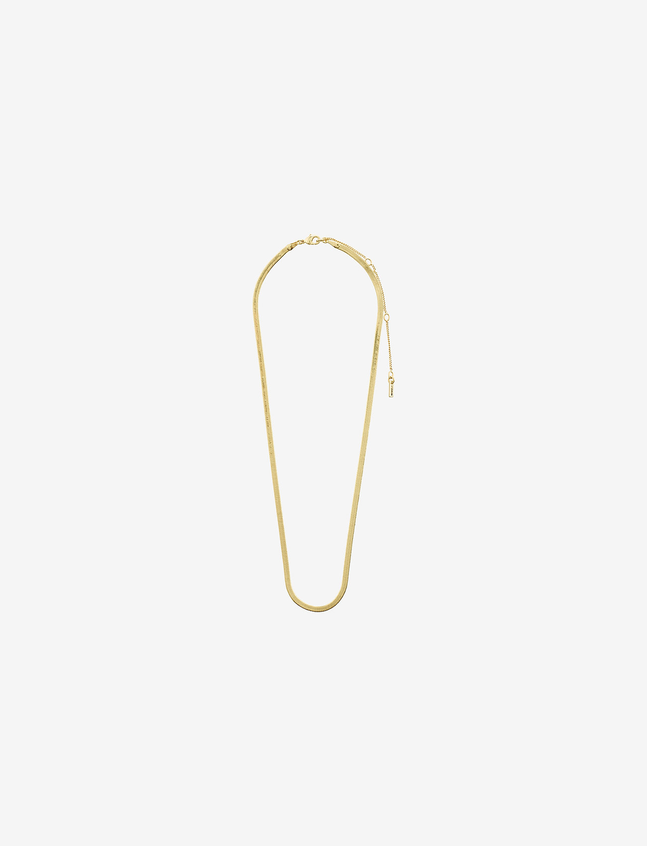 Pilgrim - JOANNA flat snake chain necklace gold-plated - grandinėlės - gold plated - 1