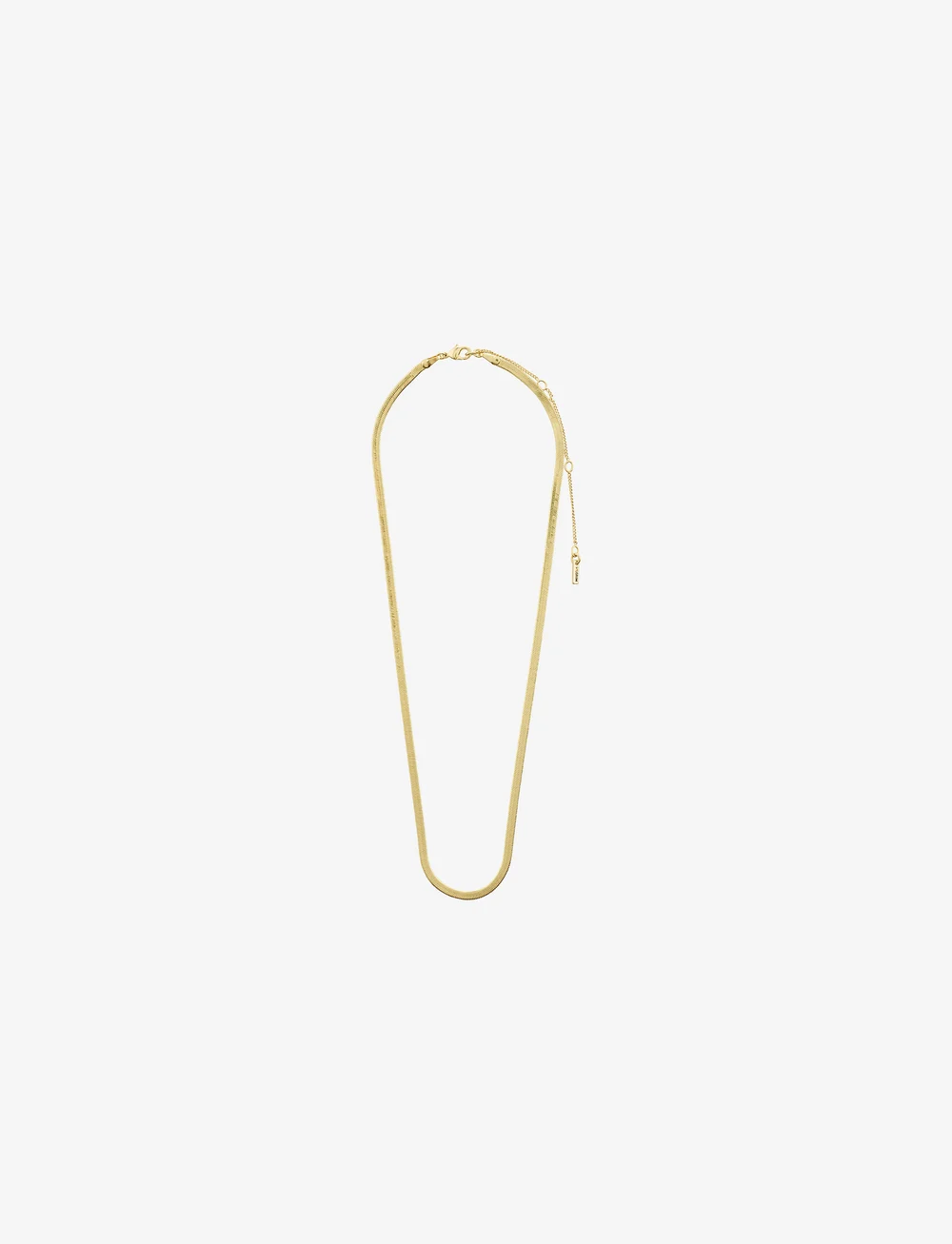 Pilgrim - JOANNA recycled flat snake chain necklace - konfirmationstøj - gold plated - 2