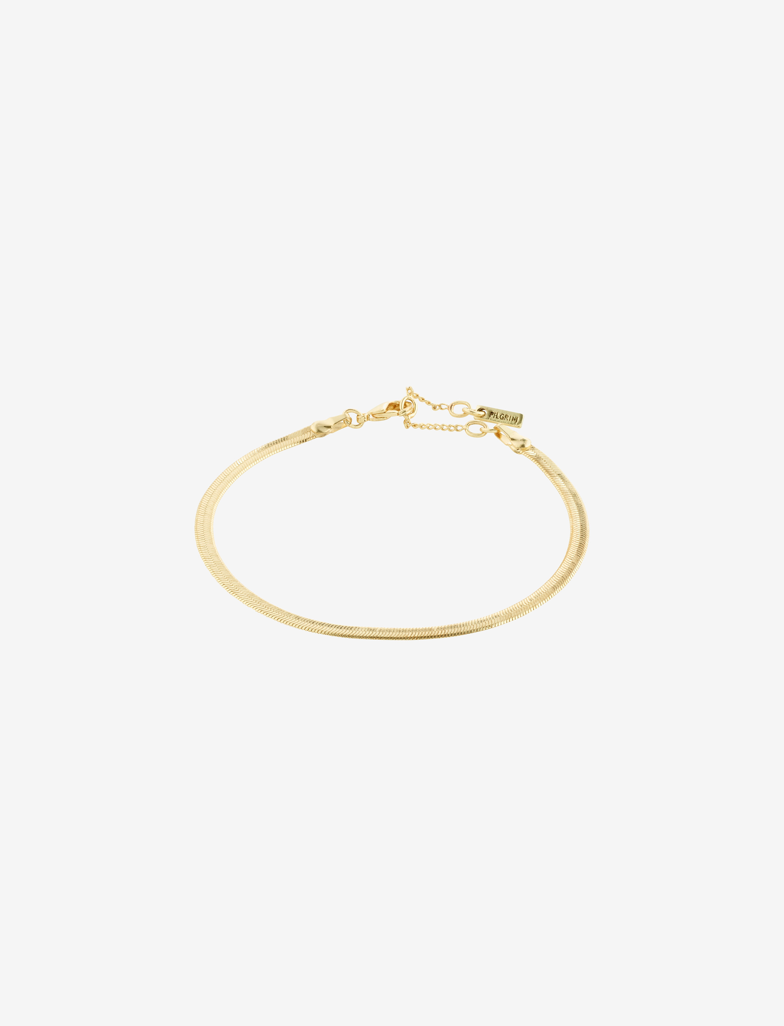 PILGRIM Joanna Recycled Flach Snake Chain Armband Gold - One Size - Damen