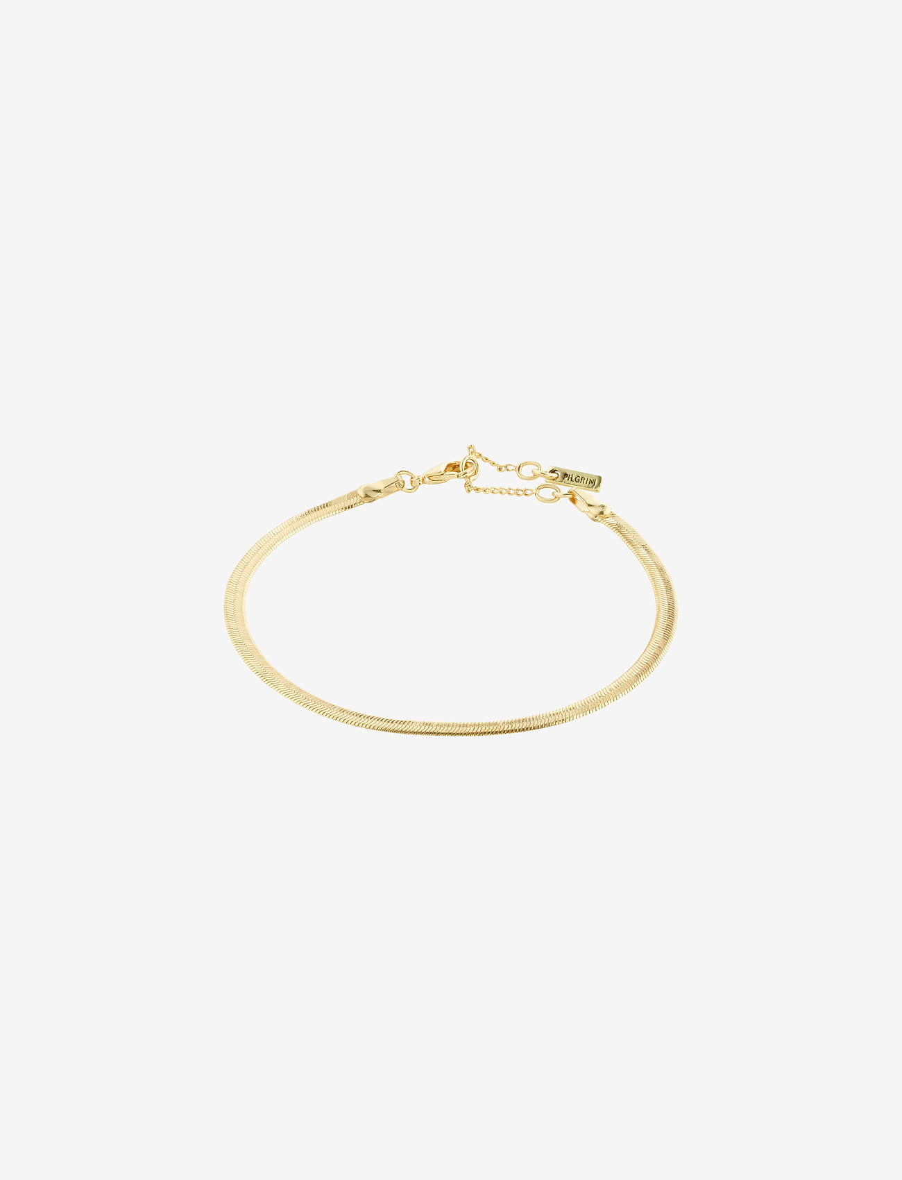 Pilgrim - JOANNA flat snake chain bracelet gold-plated - kettenarmbänder - gold plated - 0