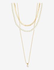 Pilgrim - BAKER necklace 3-in-1 set gold-plated - naszyjnik z pereł - gold plated - 0