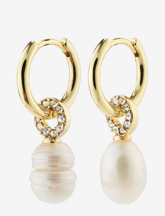 BAKER freshwaterpearl earrings gold-plated, Pilgrim