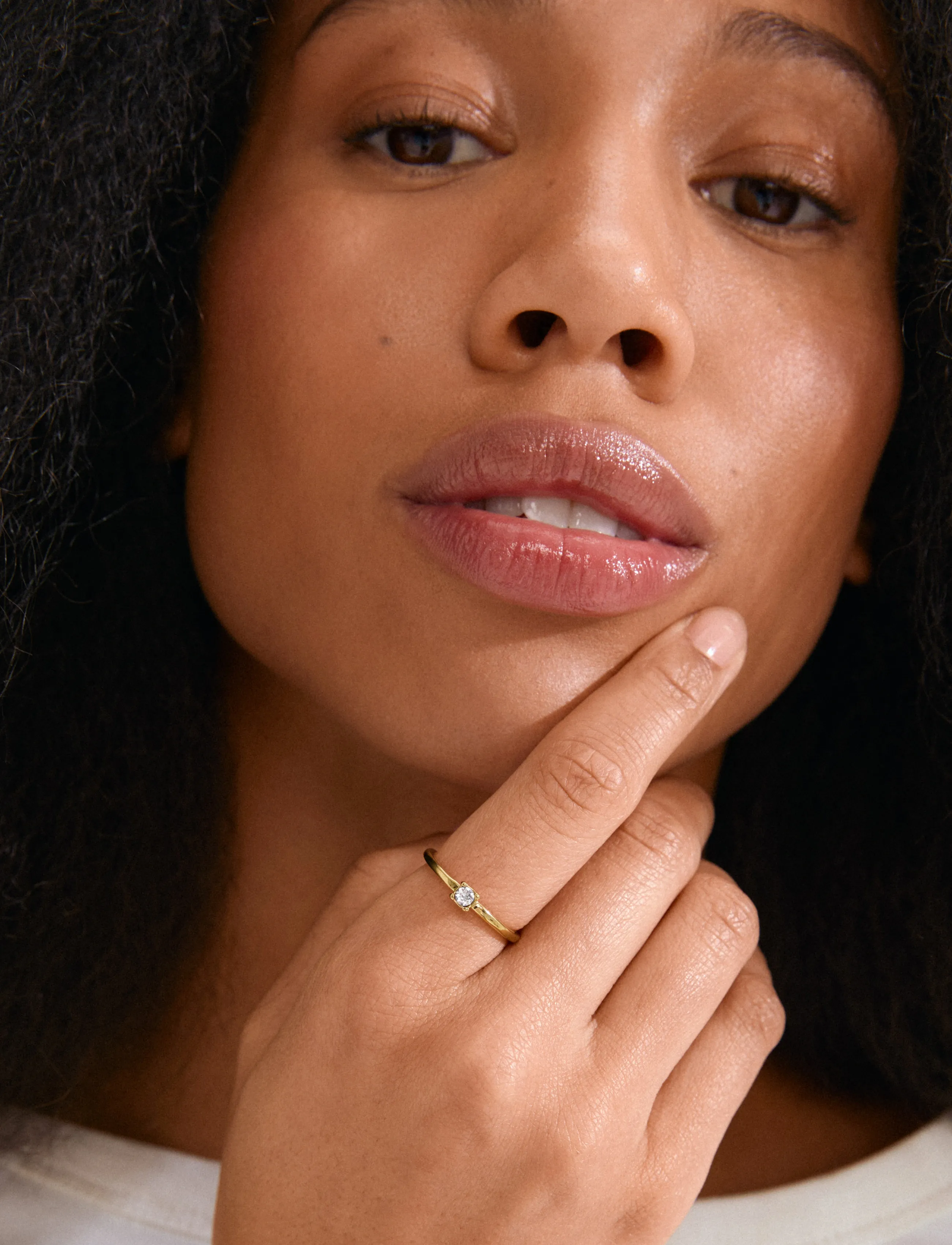 Pilgrim Lulu Crystal Stack Ring Gold-Plated, One Size, Gold, Smykker > Ringe, Dame