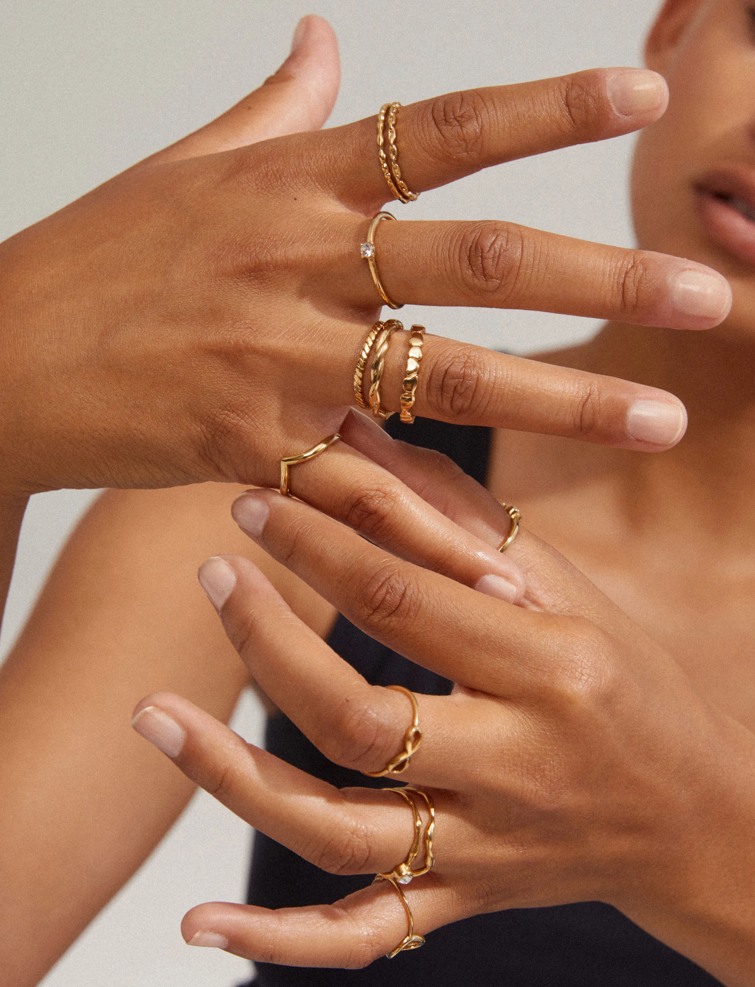 Pilgrim - LULU chain stack ring gold-plated - gold plated - 2