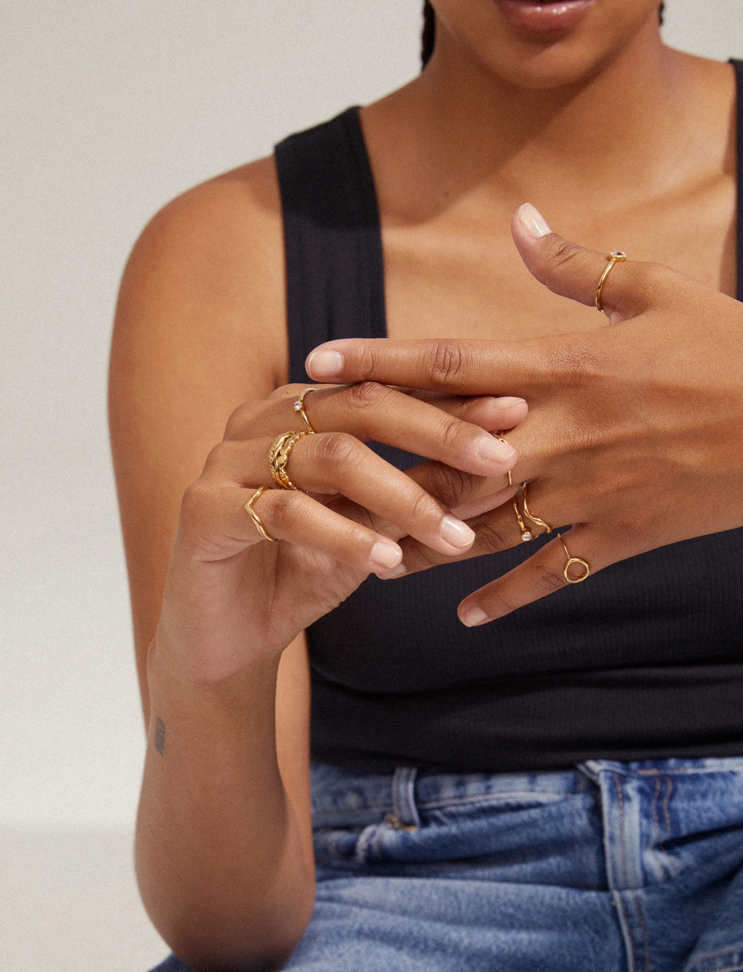 PILGRIM Lulu Chain Stack Ring Gold-Plated dam – bild 3