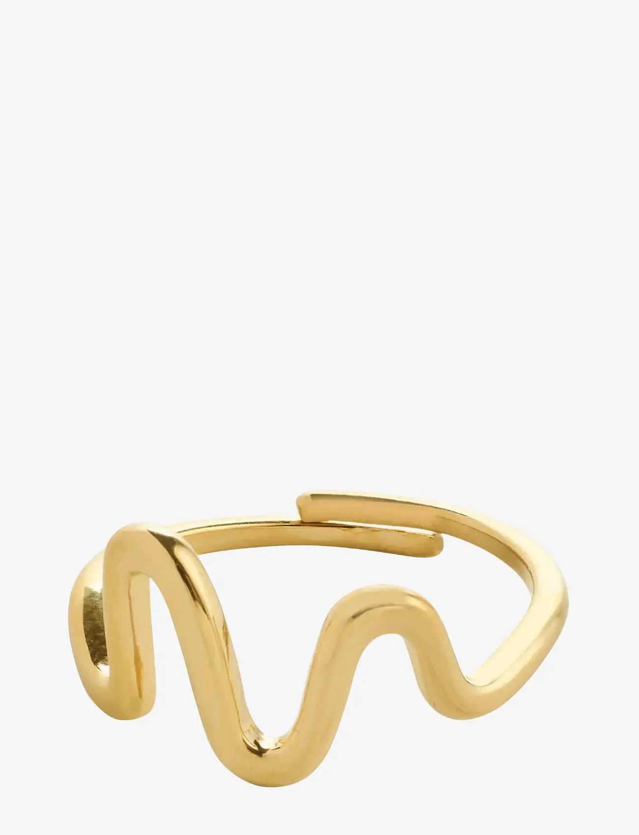 Pilgrim - LULU wavy stack ring gold-plated - gold plated - 1
