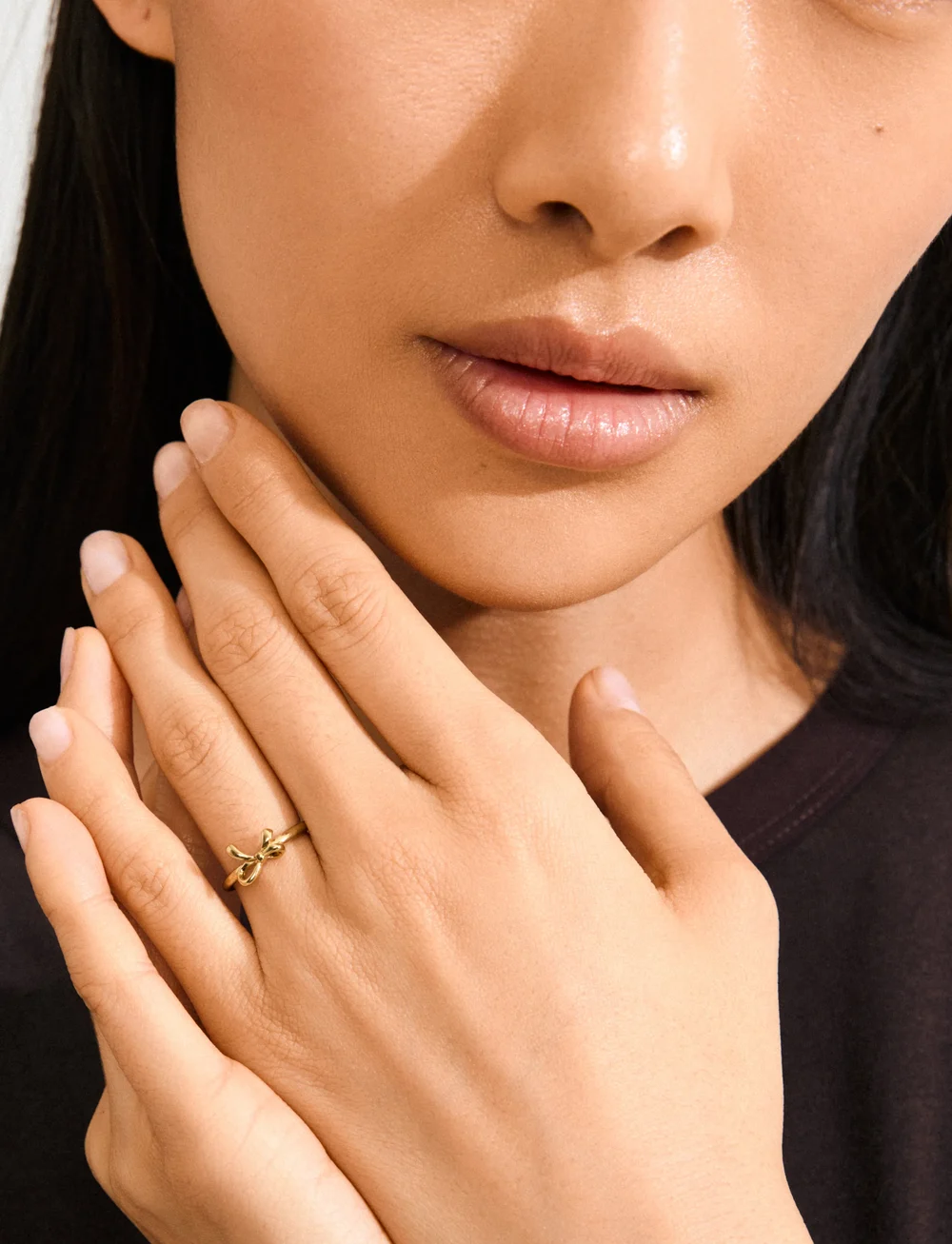 Pilgrim - LULU bow stack ring gold-plated - konfirmation - gold plated - 0