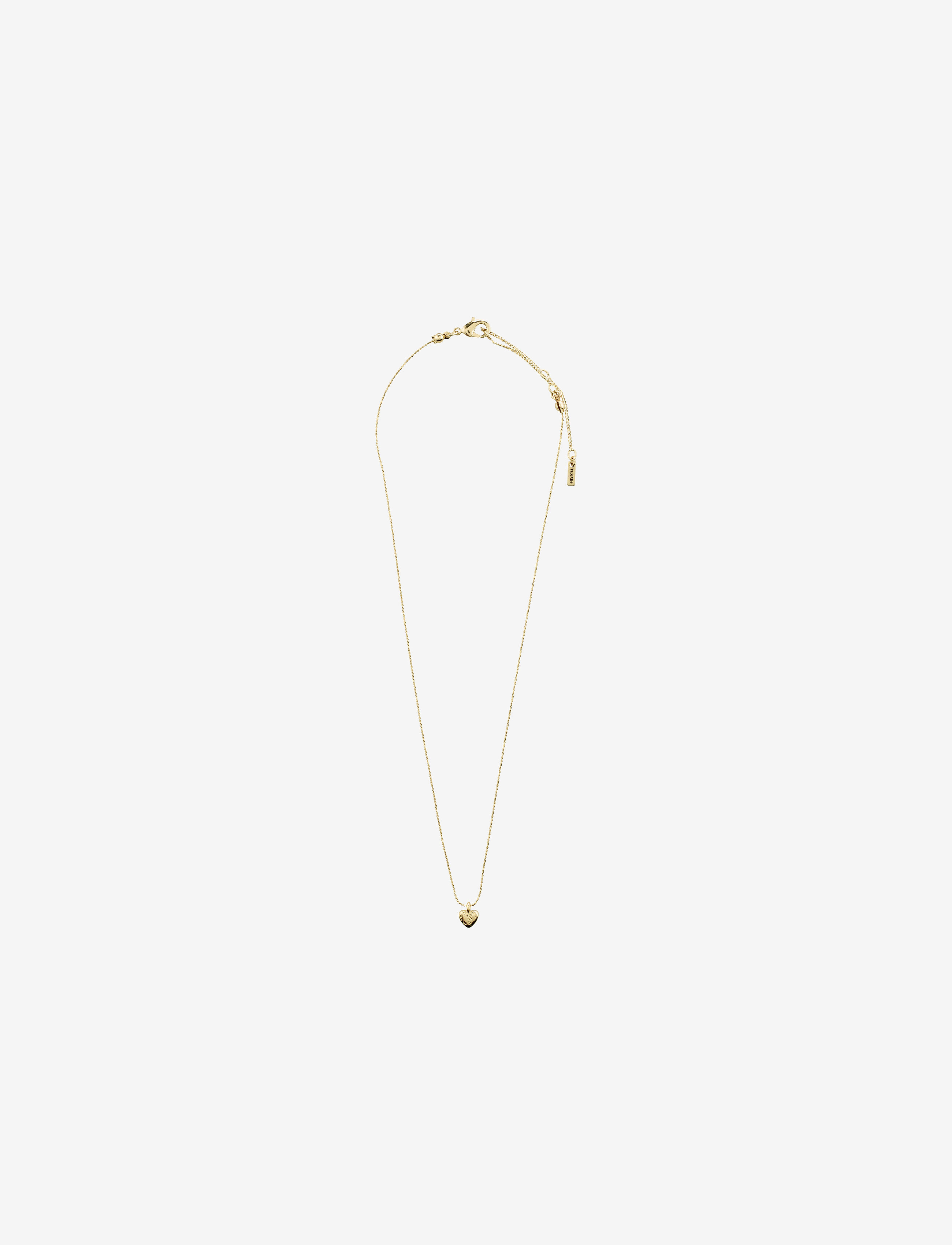 Pilgrim - JAYLA recycled heart pendant necklace - gold plated - 2