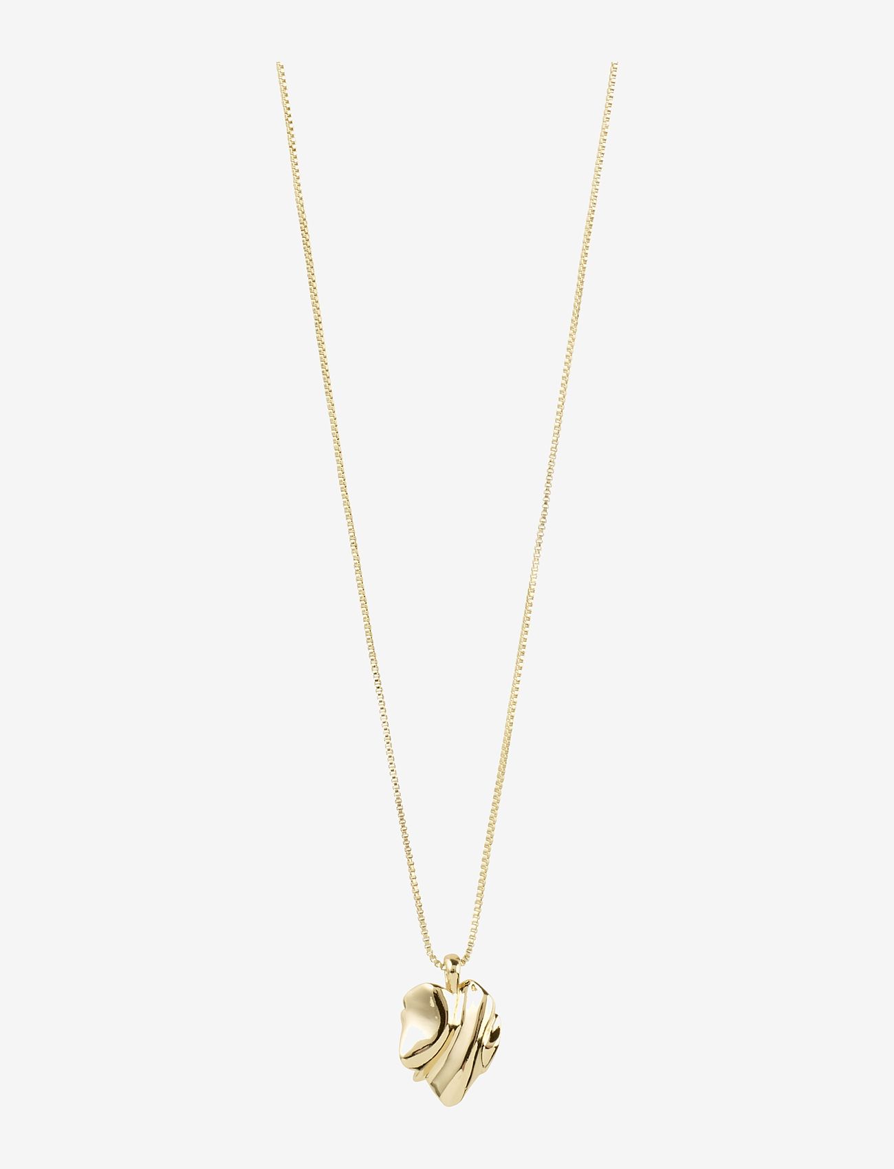 Pilgrim - EM wavy pendant necklace gold-plated - naszyjniki z wisiorkami - gold plated - 0