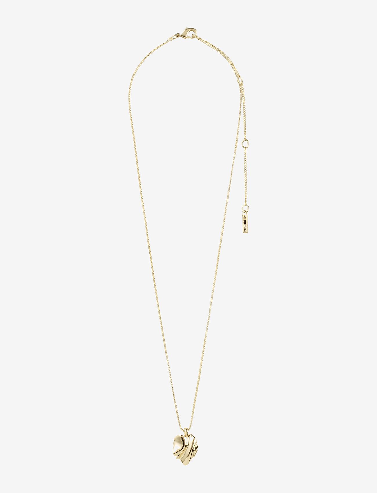 Pilgrim - EM wavy pendant necklace gold-plated - halskjeder med anheng - gold plated - 1