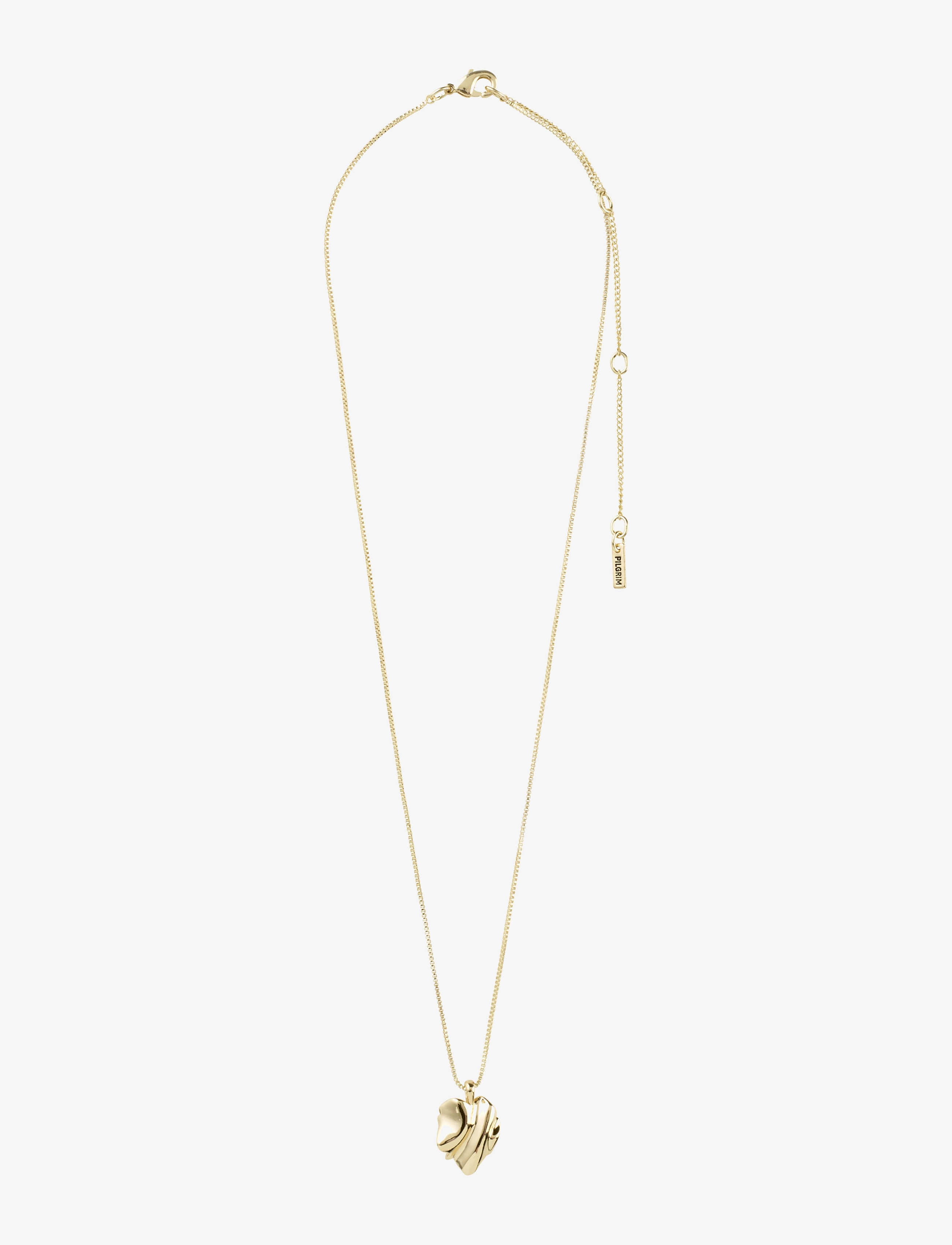 Pilgrim - EM wavy pendant necklace - gold plated - 1