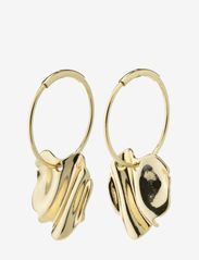 EM wavy hoop earrings gold-plated - GOLD PLATED