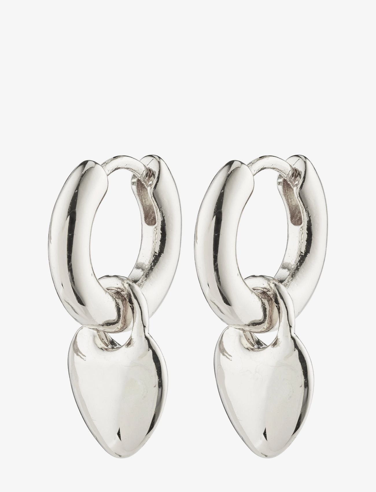 PILGRIM Sophia Heart Hoops Silber-Plated Silber - One Size - Damen