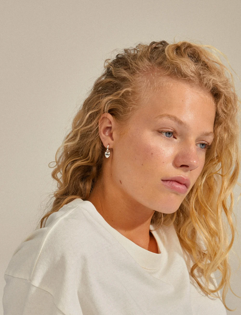 Pilgrim - SOPHIA heart hoops silver-plated - Øreringe med vedhæng - silver plated - 0