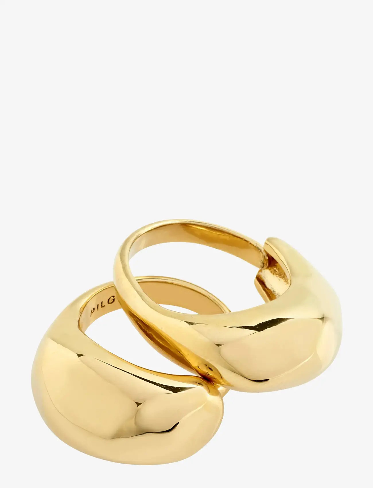 Pilgrim - HARRISON rings, 2-in-1 set, gold-plated - konfirmatsioon - gold plated - 1