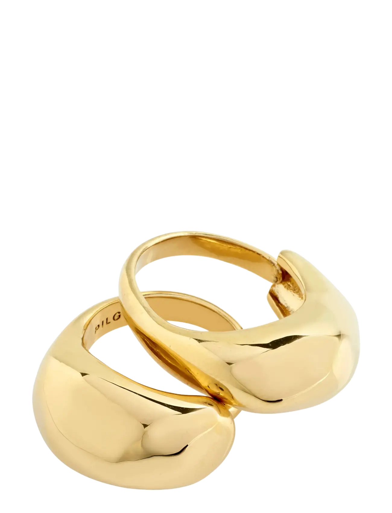 Pilgrim - HARRISON rings, 2-in-1 set, gold-plated - konfirmationstøj - gold plated - 1