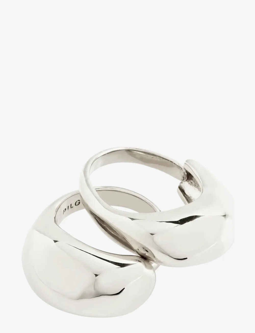 Pilgrim - HARRISON rings, 2-in-1 set, silver-plated - konfirmationstøj - silver plated - 1