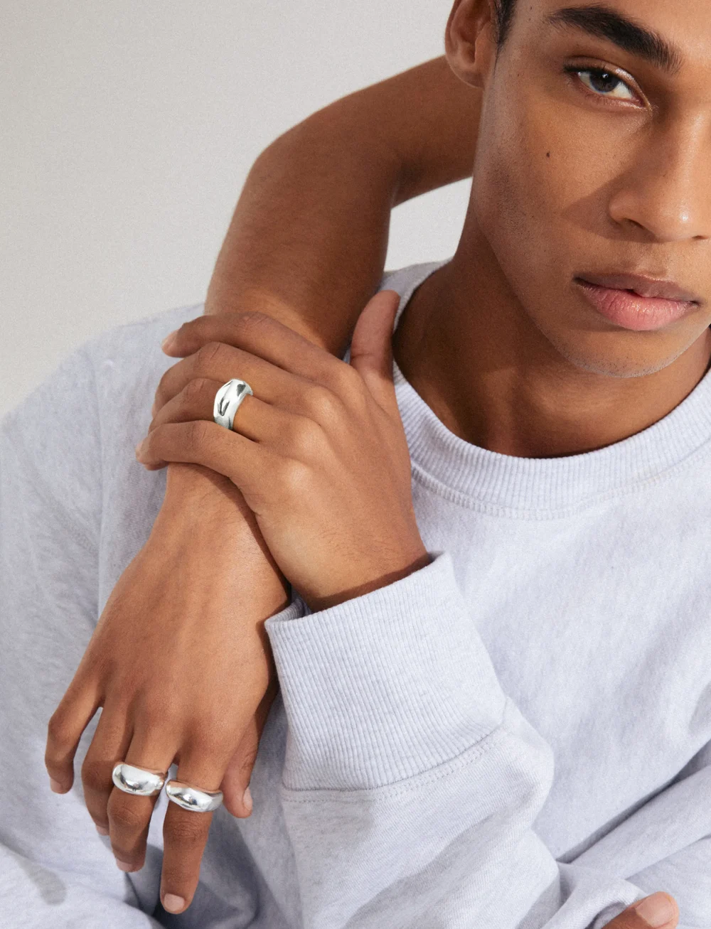 Pilgrim - HARRISON rings, 2-in-1 set, silver-plated - konfirmationstøj - silver plated - 2