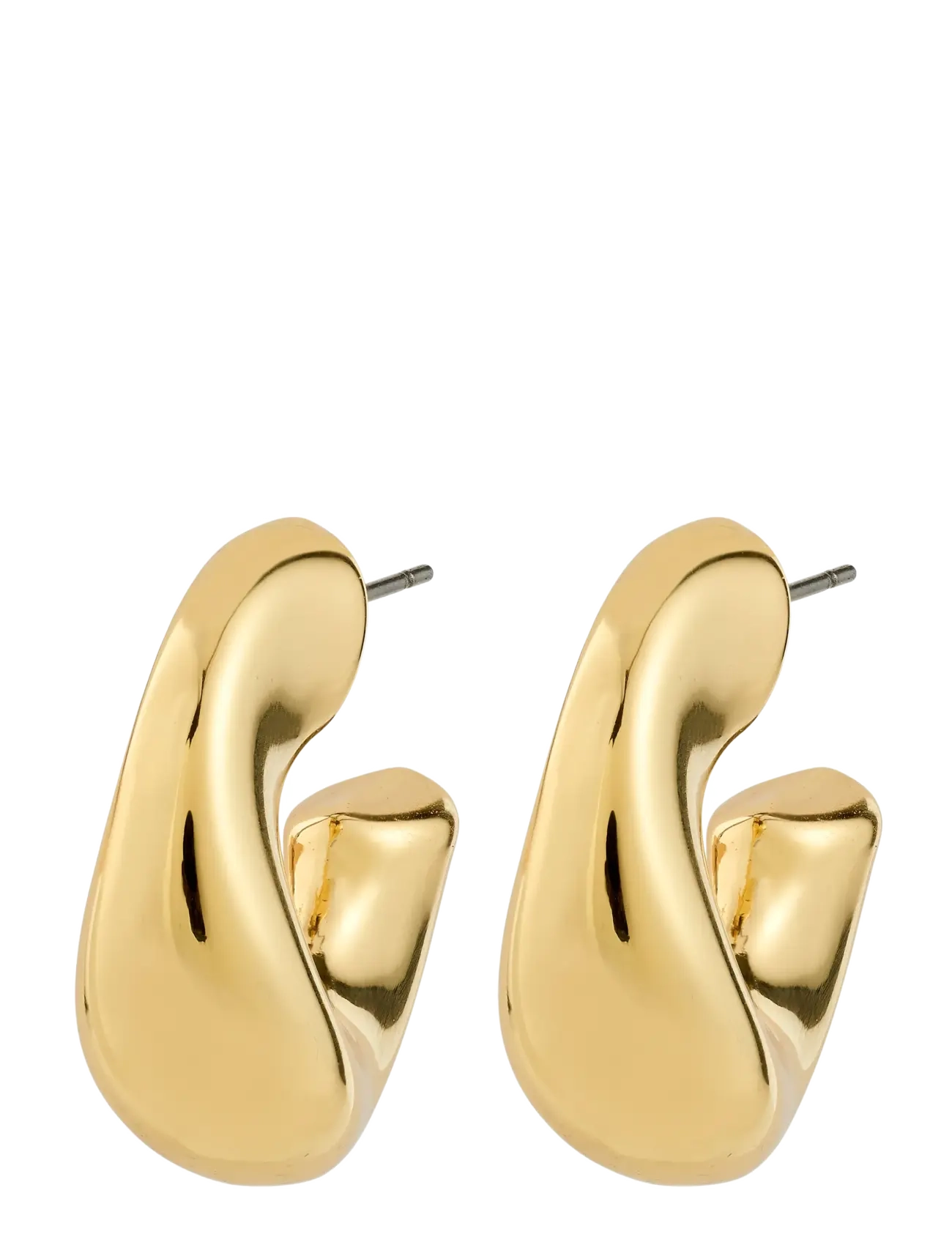 JENNINGS hoop earrings gold-plated - GOLD PLATED