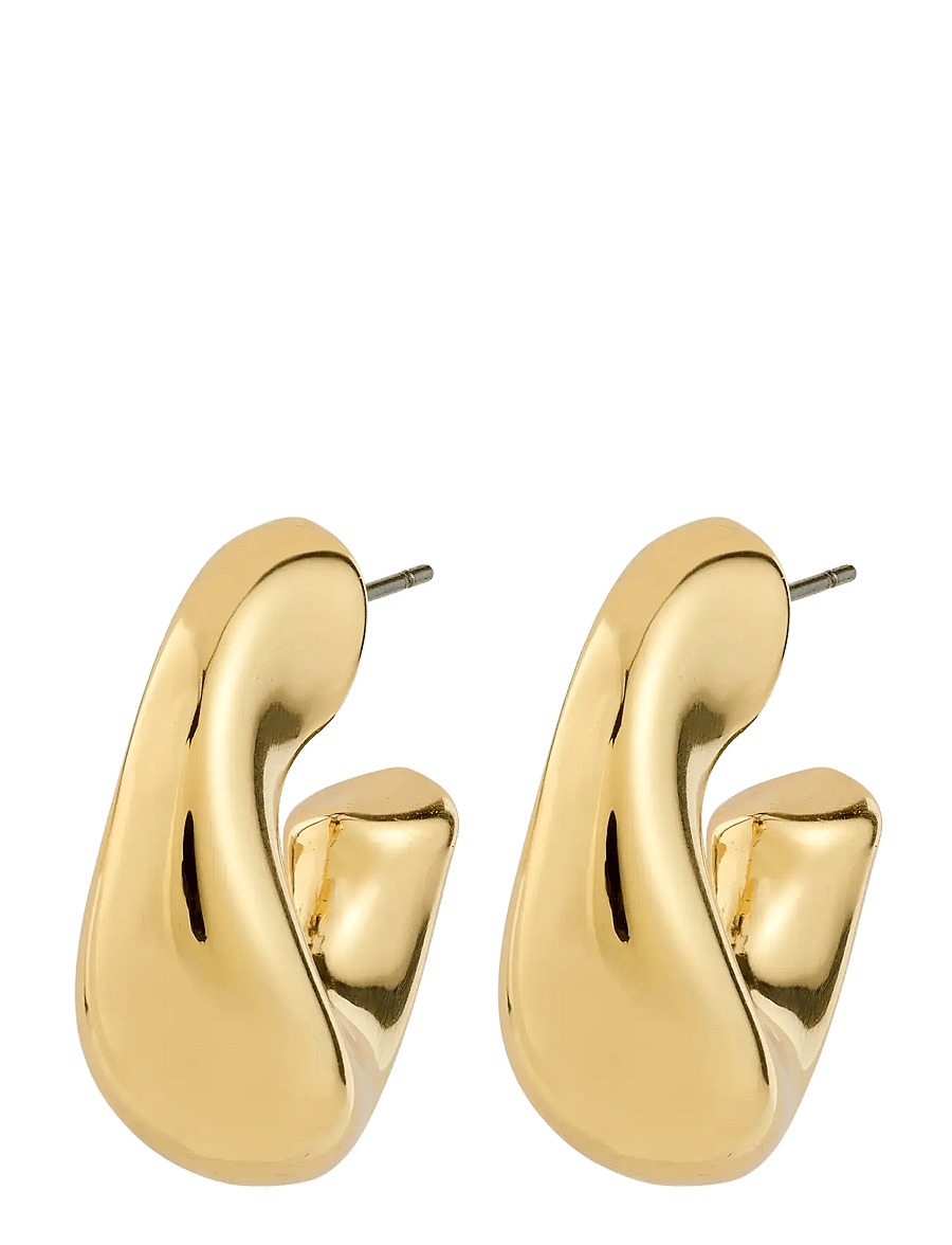 Pilgrim - JENNINGS hoop earrings gold-plated - išraiškingi auskarai - gold plated - 1