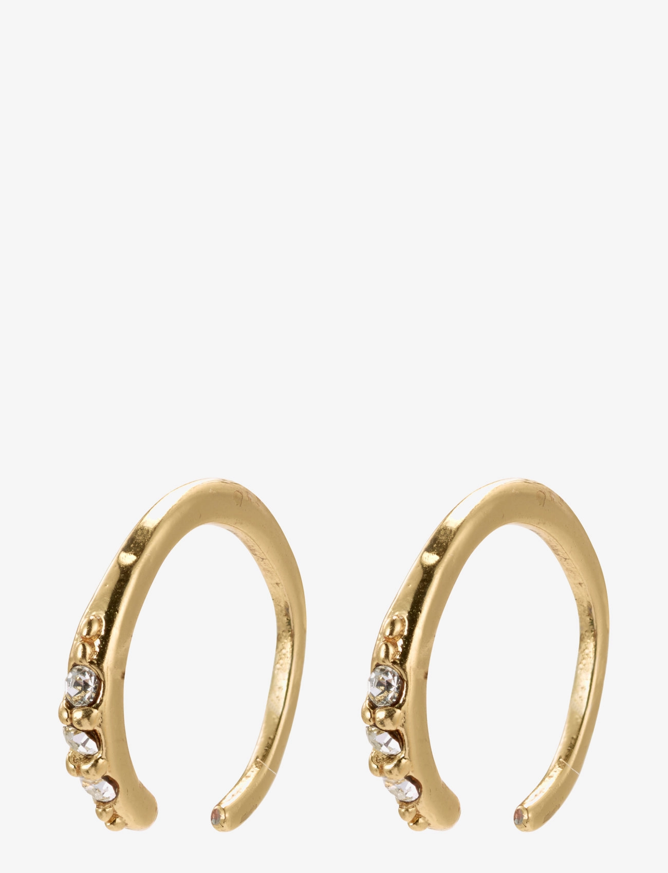 Pilgrim - ABRIL crystal huggie hoops - gold plated - 0