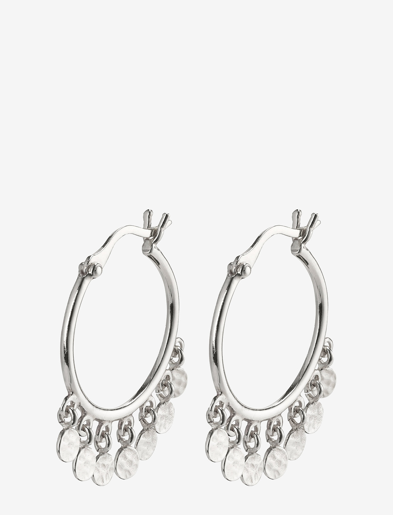 Pilgrim - PANNA recycled coin hoop earrings - silver plated - 1