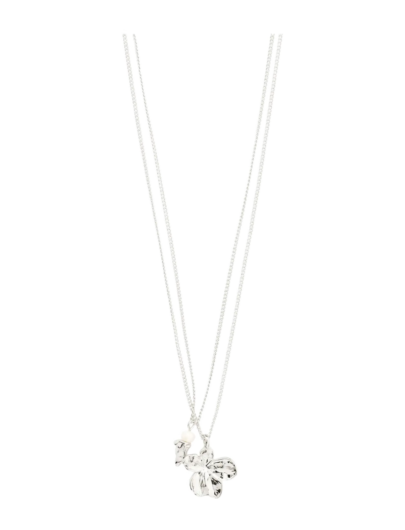 Pilgrim ZHURI necklace 2-in-1 set silver-plated - Accessoires - SILVER PLATED / silver