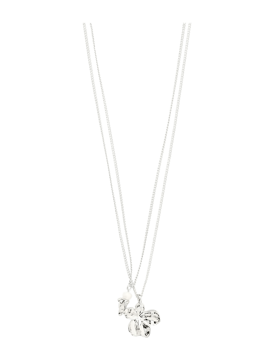 Pilgrim - ZHURI necklace 2-in-1 set silver-plated - silver plated - 1