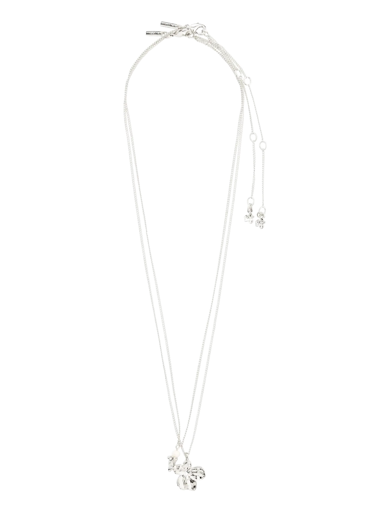 Pilgrim - ZHURI necklace 2-in-1 set silver-plated - silver plated - 2