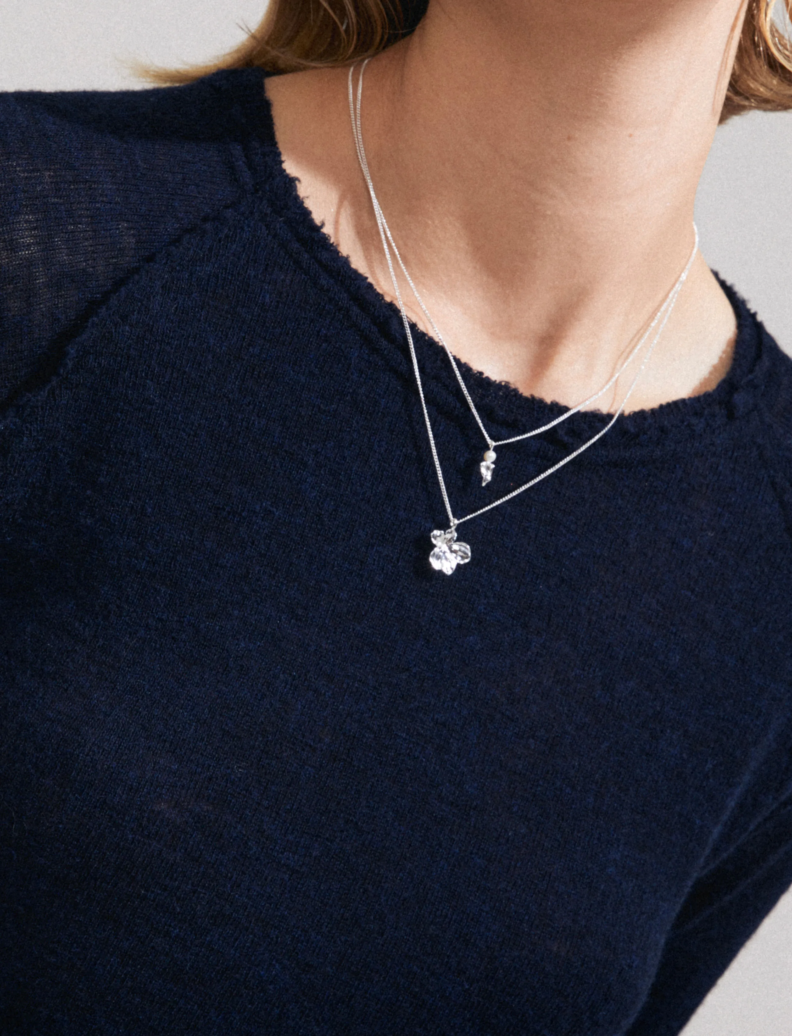 Pilgrim Zhuri Necklace 2-In-1 Set Silber-Plated, Damen, Mehrreihige Anhängerkette, Silber, Gr.ONE SIZE