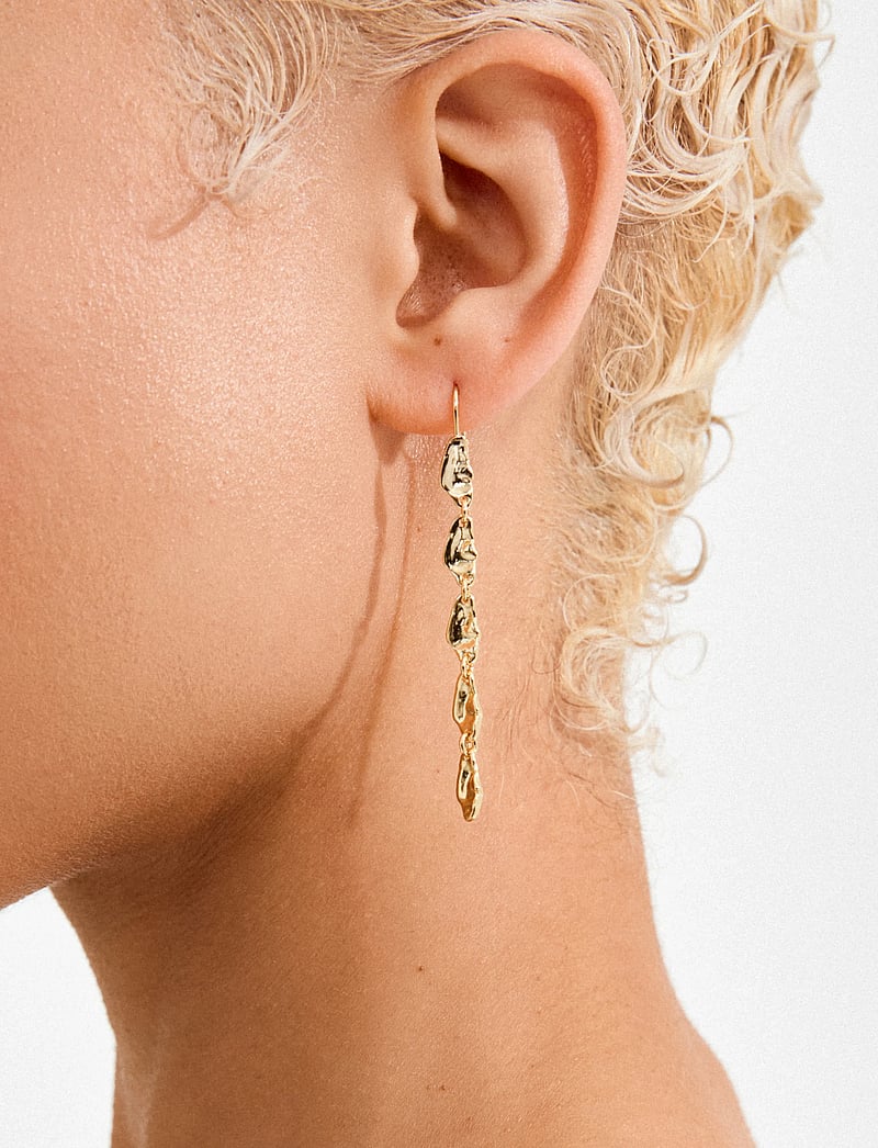 Pilgrim - ELIYAH chain earrings gold-plated - hängande örhängen - gold plated - 0