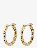 CECE recycled twisted hoop earrings - GOLD PLATED