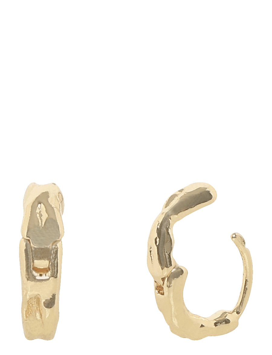 Pilgrim - EDDY organic shaped mini huggie hoops gold-plated - gold plated - 1