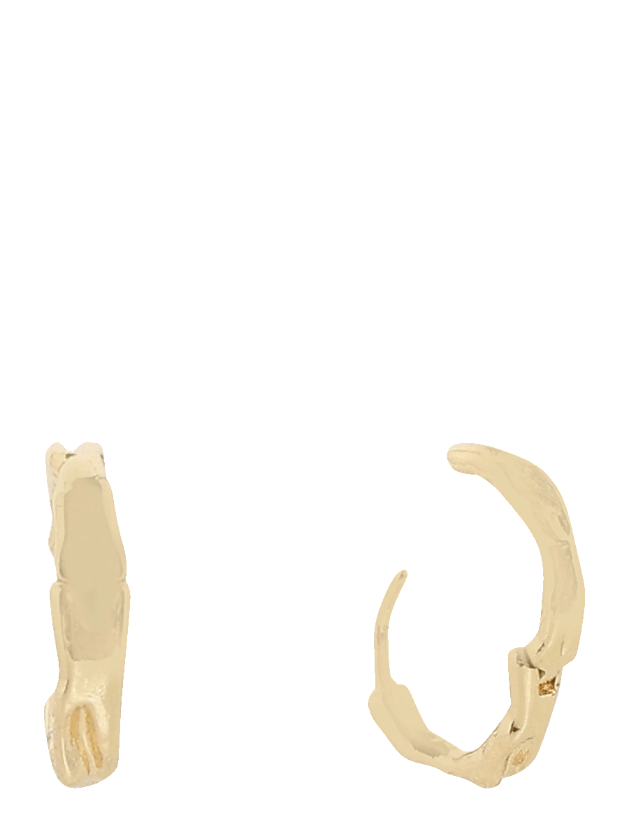 Pilgrim - EDDY organic shaped small hoops gold-plated - gold plated - 1