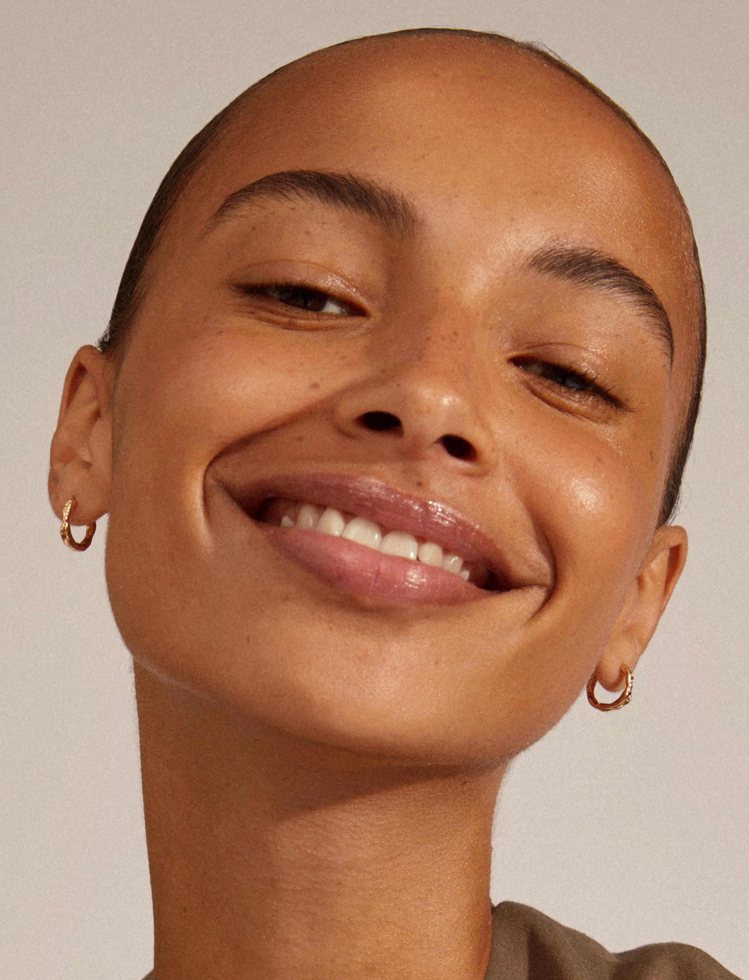 Pilgrim Eddy Organic Shaped Small Hoops Gold-Plated, One Size, Earrings, Gold - Hoops, Frauen