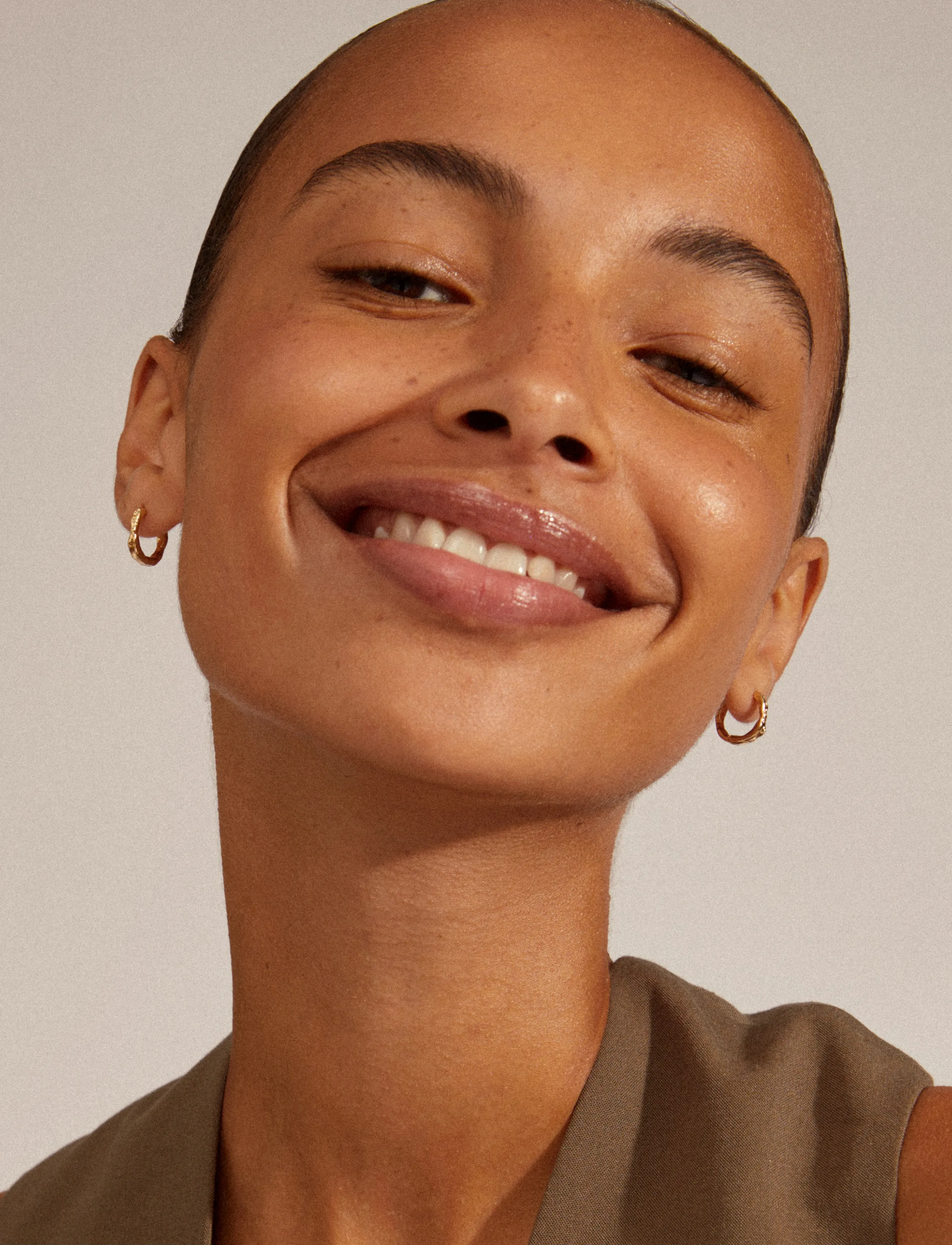 Pilgrim - EDDY organic shaped small hoops gold-plated - gold plated - 3